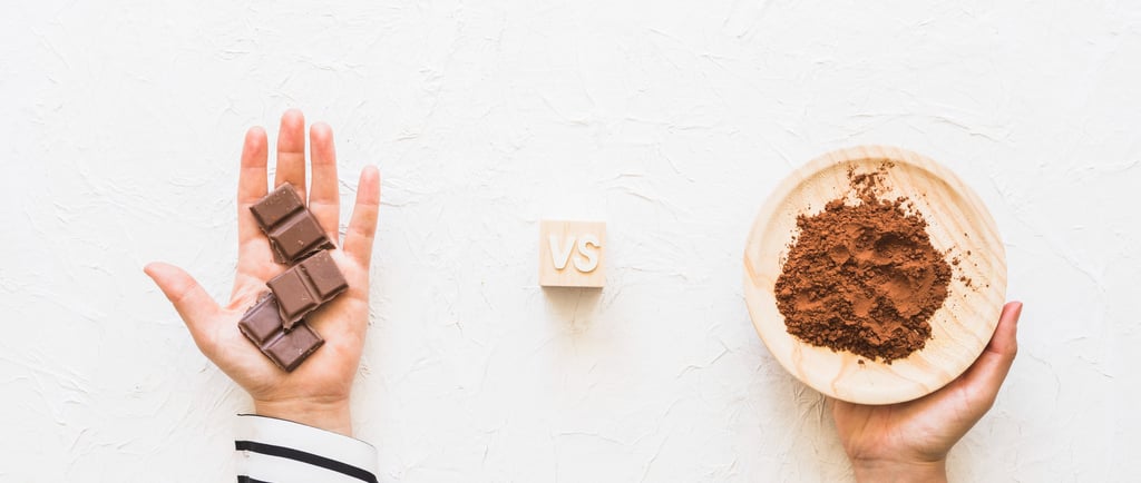 Cocoa powder and dark chocolate made from premium Indonesian cocoa for food manufacturing.