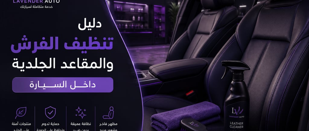 دليل تنظيف الفرش والمقاعد الجلدية داخل السيارة