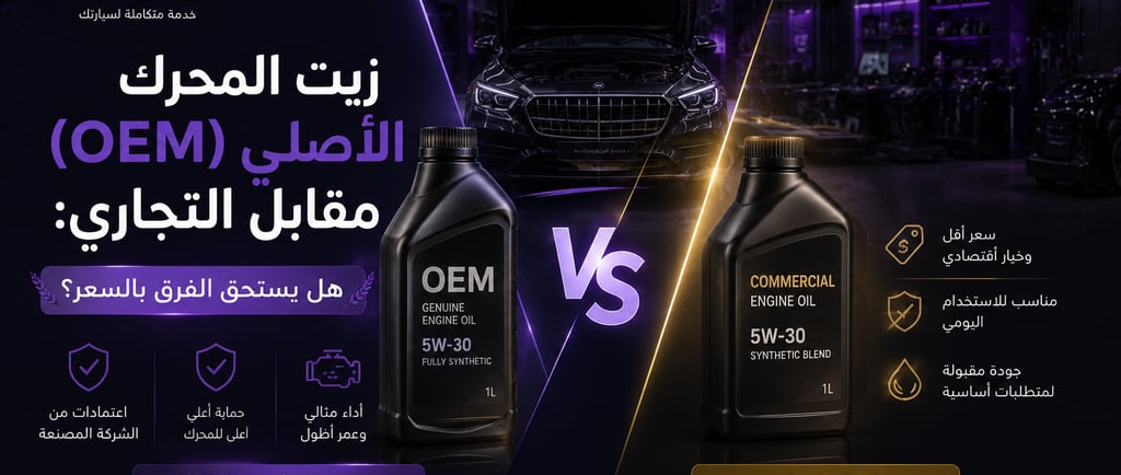 زيت المحرك الأصلي (OEM) مقابل التجاري: هل يستحق الفرق بالسعر؟