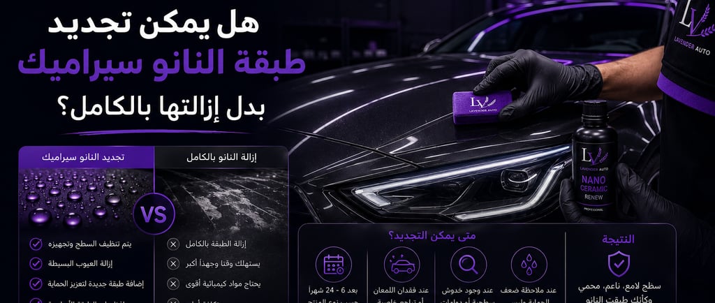 هل يمكن تجديد طبقة النانو سيراميك بدل إزالتها بالكامل؟