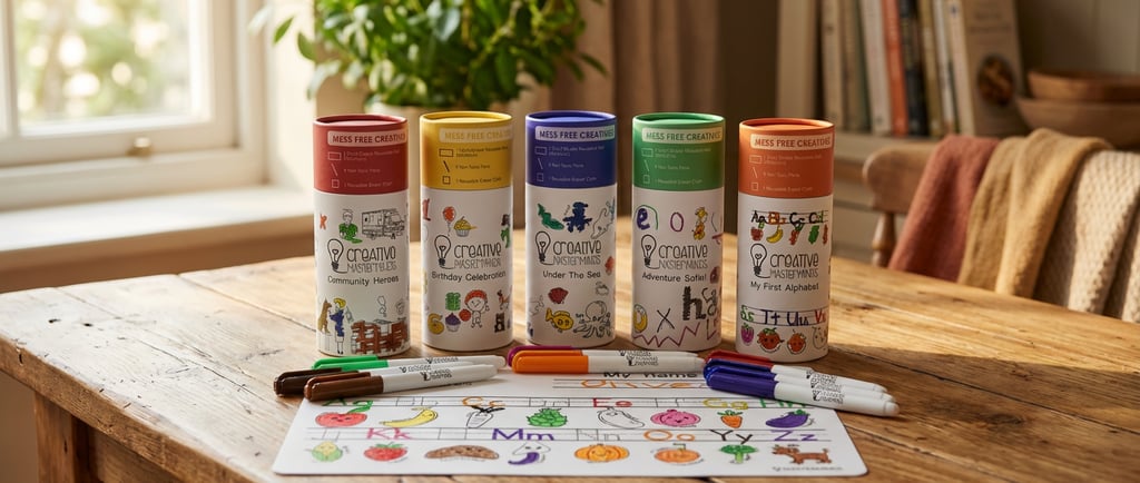 Mess-free kids drawing mat comparison showing Scribbly Kids as a cost-effective Hey Doodle alternati