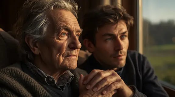 Gentle hand-holding and shared silence – symbolizing nonverbal connection and calm presence in dementia caregiving