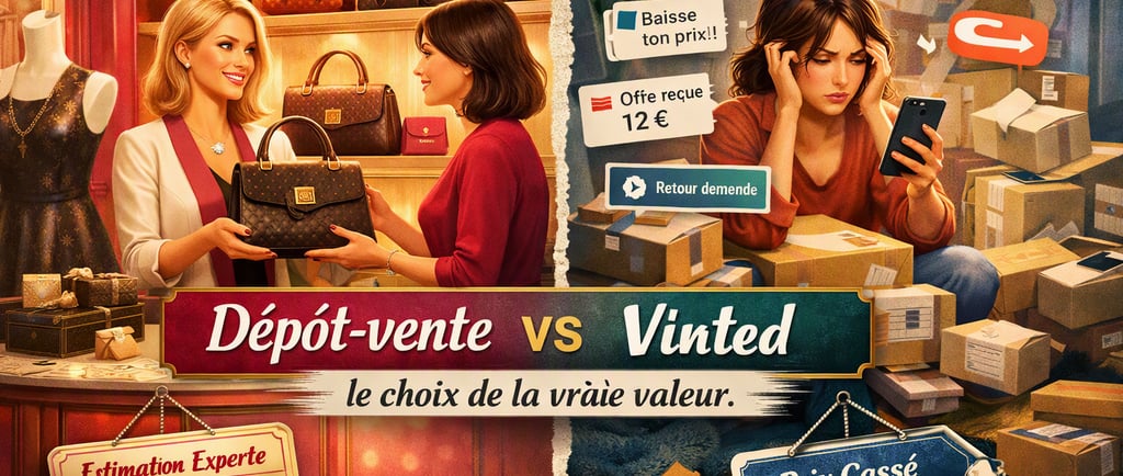 Comparatif vente sac de luxe : dépôt-vente en boutique et vente en ligne sur mobile