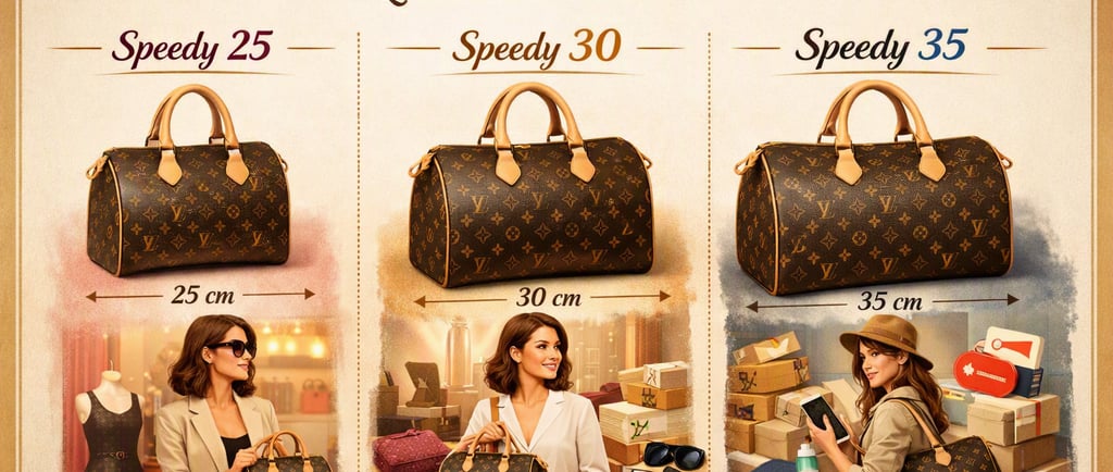 Comparaison Speedy 25 30 35 Louis Vuitton tailles sac