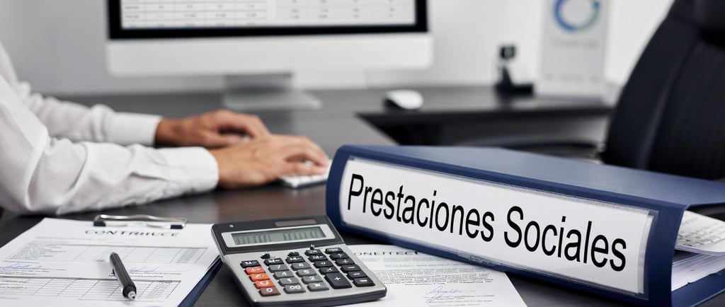 un empleado liquidando las prestaciones sociales de los trabajadores