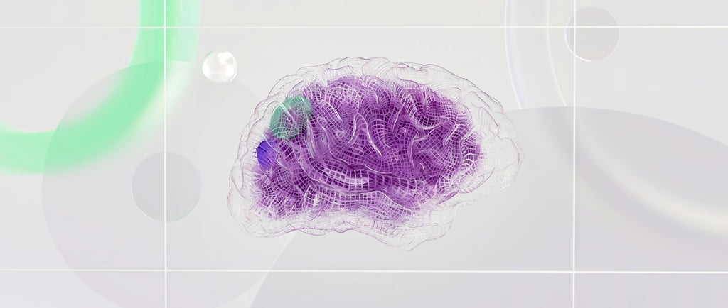 AI hallucination visualized as a distorted brain illustration