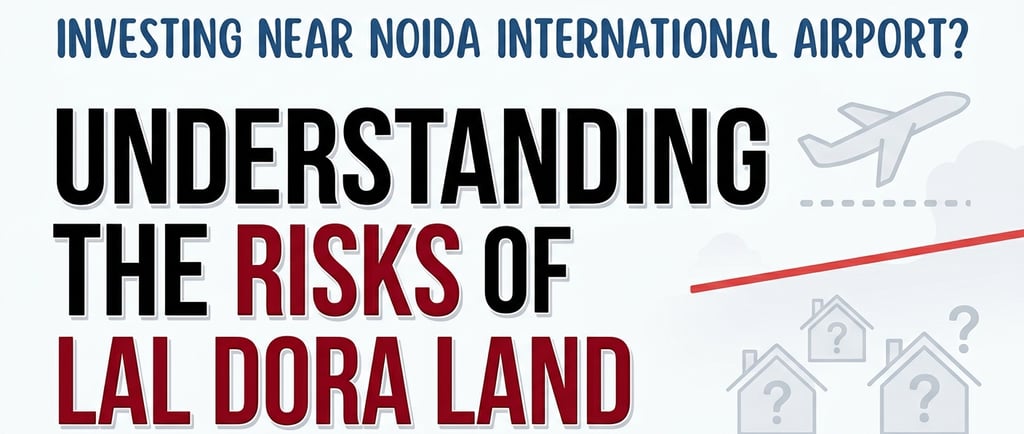 risks of buying lal dora land near noida international airport