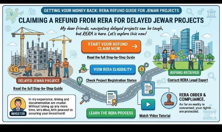 how to claim refund under rera for delayed projects in jewar