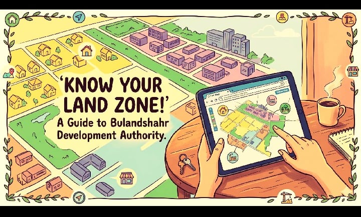 how to check land use zone in bulandshahr development authority