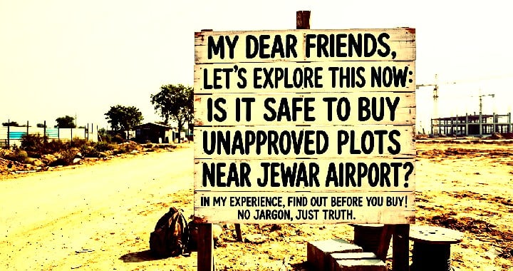 is it safe to buy unapproved plots near jewar airport
