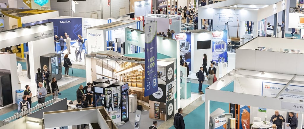 Expositores del sector vending en la feria Venditalia 2026
