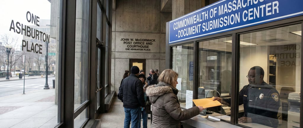 Apostille stamp on Massachusetts document