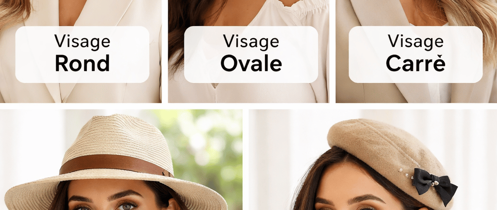 Collage de chapeaux Ekkinoxx adaptés à chaque morphologie de visage