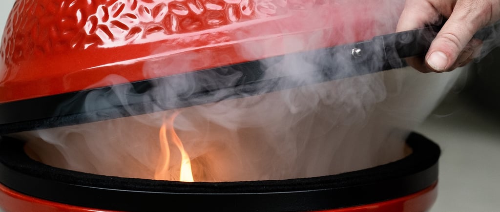 A bag of Kamado Joe Big Block Charcoal available at Outdoor BBQ Kitchens showroom in Southampton.