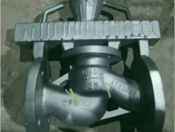 Freshly cast table leg