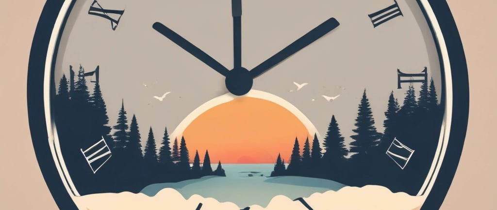 A clock to represent the period tracking needed at the time with the sun in the middle of the clock.