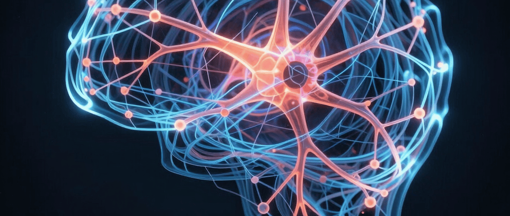 A futuristic security robot with flashing lights on display.