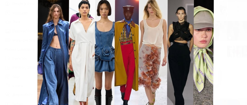 collage of runway models 