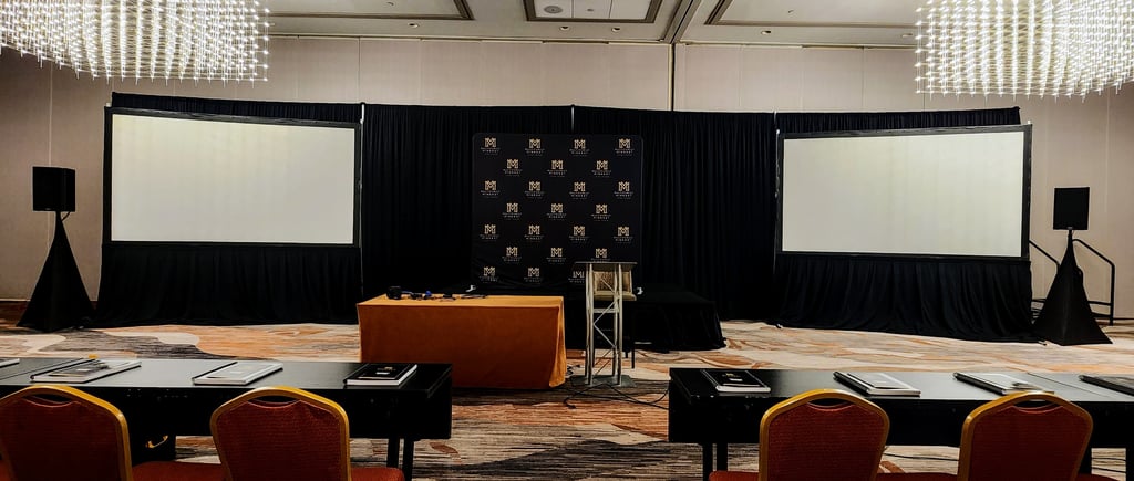 corporate setup with 2 screens