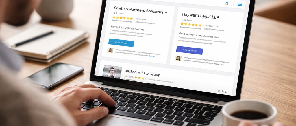 Clients reaserching law firms