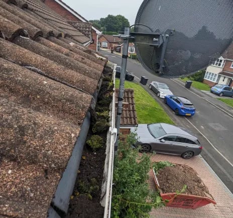 before gutter clean