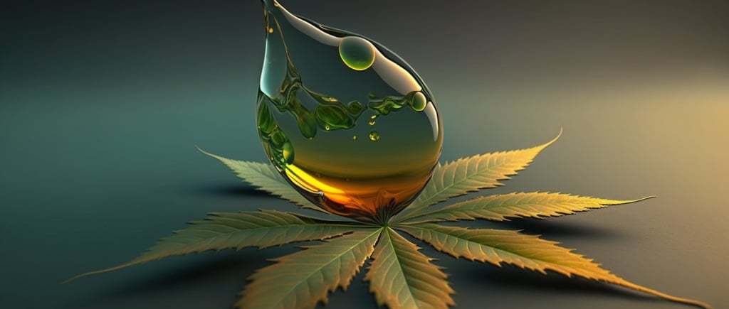 a drop of oil in a drop of oil on a leaf