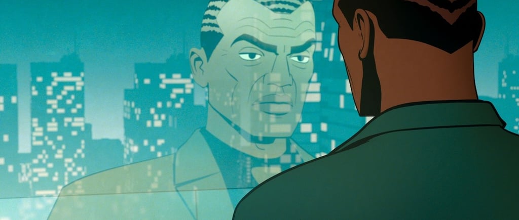 Norman Osborn a olhar no espelho o seu reflexo