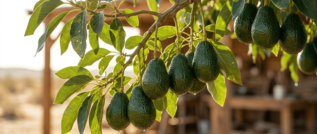 S&B El Artesanal Frutos de Aguacate en huerto con hojas verdes