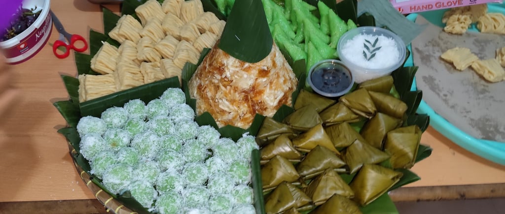 a plate of food with a variety of snacks