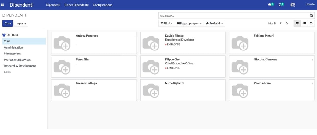 Gestione dipendenti ToDoo – monitoraggio presenze, contratti e attività lavorative