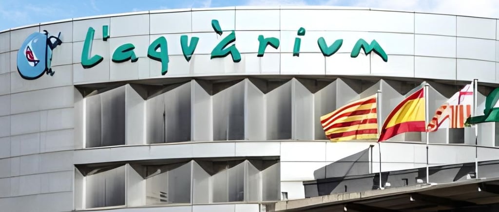foto vista do aquario de barcelona
