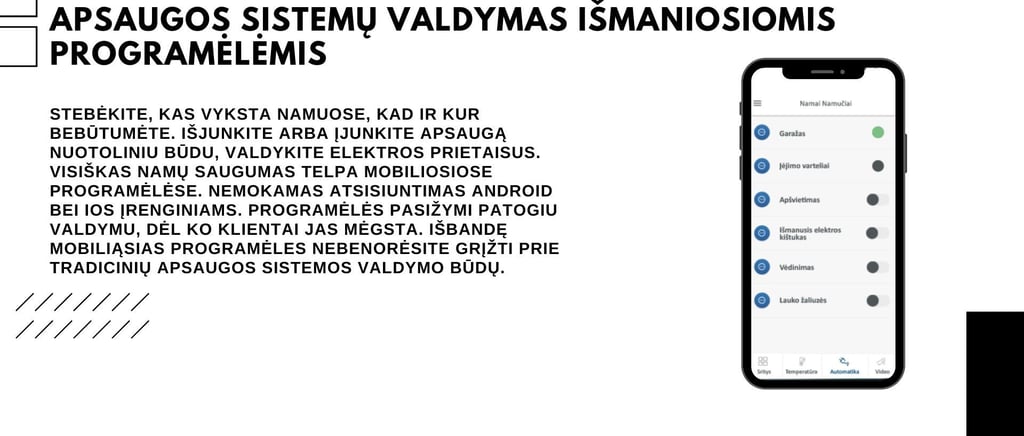 Apsaugos sistemų valdymas išmaniosiomis programėlėmis Hik-connect, eldes security