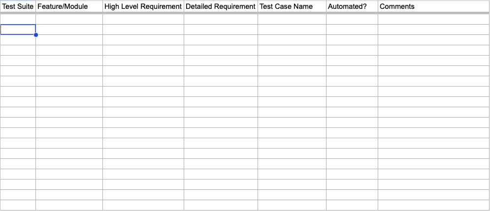 Screenshot of an Excel spreasheet template that is downloaded upon click action