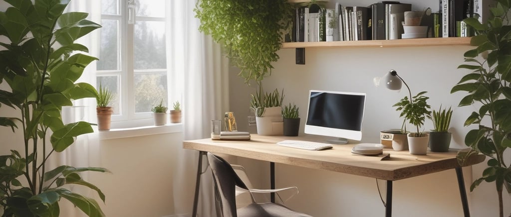Clean and organized home office