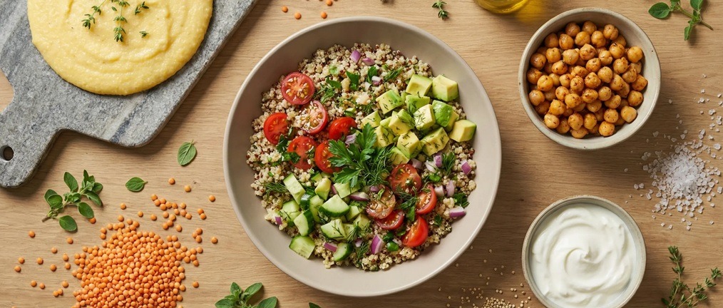 Recipes for special diets: mediterranean, gluten free, vegan and vegetarian