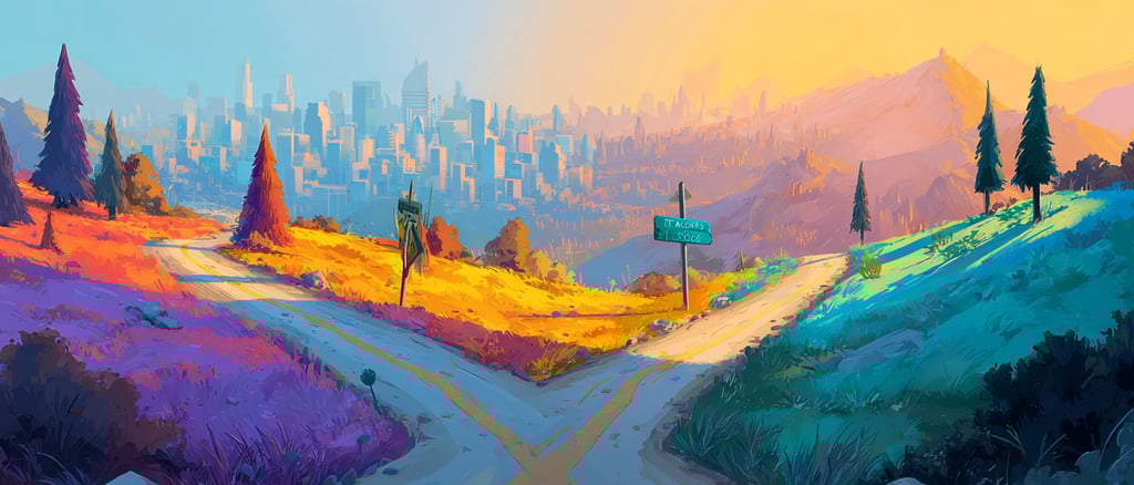 Fork in the road for decising where to invest time and skills for career development