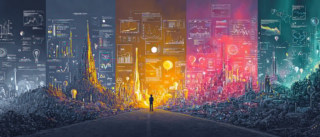 Data chaos landscape with all data merging