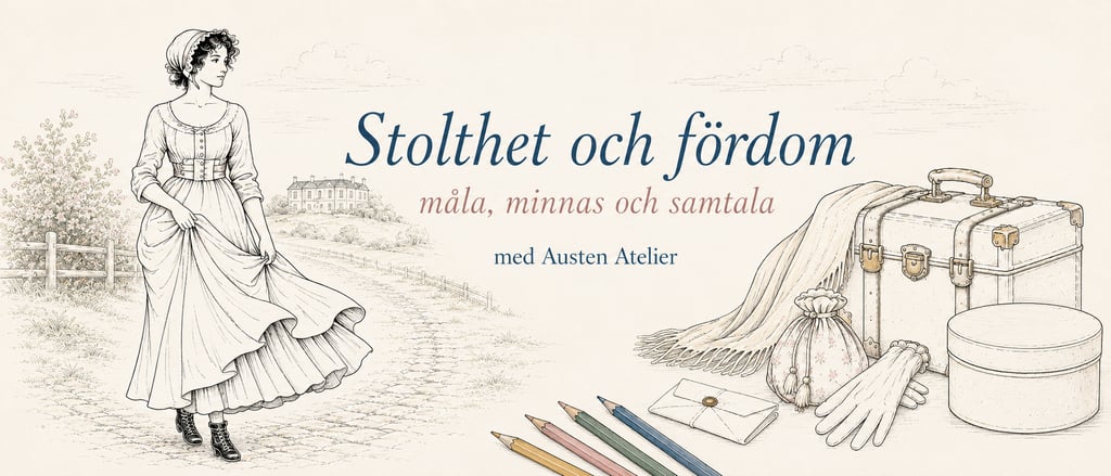 Stolthet och fördom. Roman i bilder att färglägga.