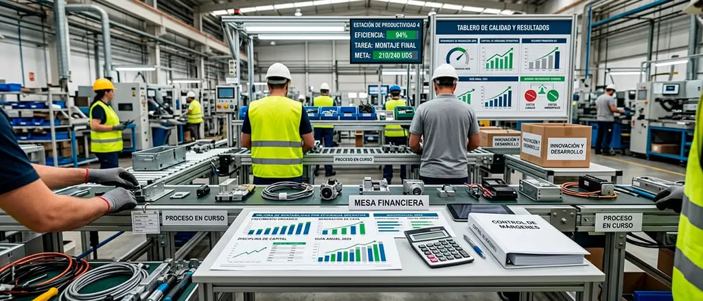 Industria mejora márgenes, caja y guía anual mediante productividad empresarial real