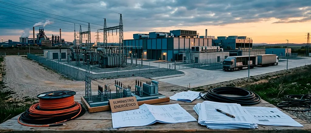Infraestructura de IA con centro de datos, energía y logística para empresas globales