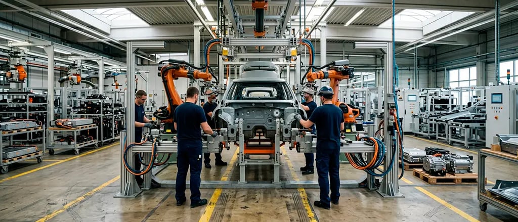 Línea de vehículos eléctricos adapta manufactura para industria europea competitiva