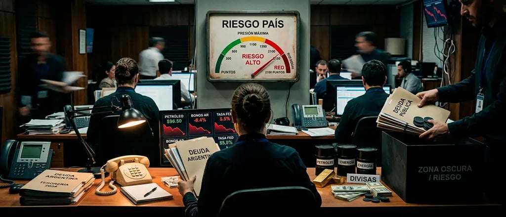 Mesa de tesorería refleja mercados argentinos bajo petróleo caro y riesgo país elevado