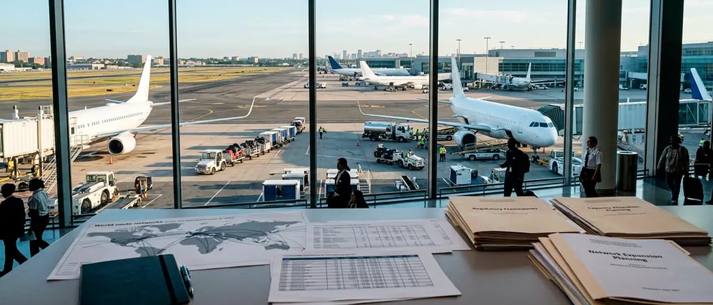 Slots aeroportuarios y capacidad regulada impulsan estrategia aérea en Nueva York