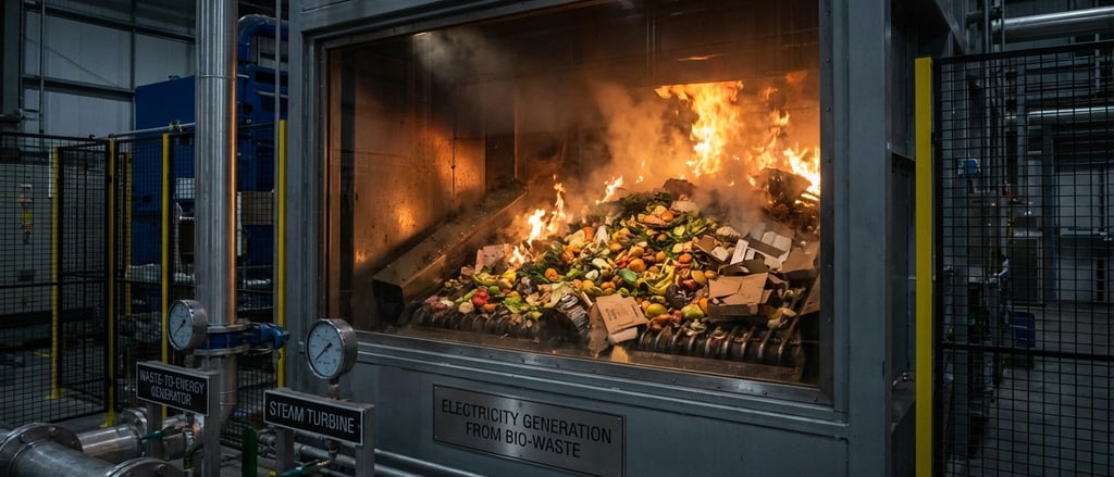 Mr Fat Bag can be incinerated along with other food waste, to generate electricity.