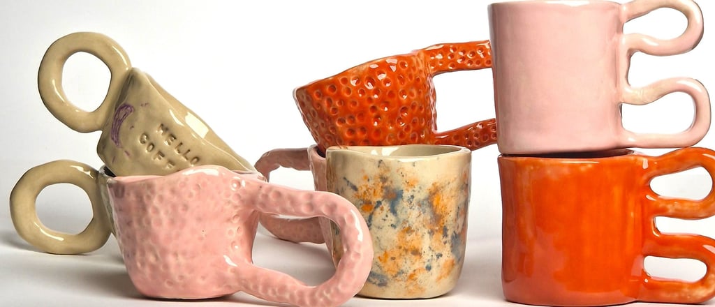 a group of coffee cups 