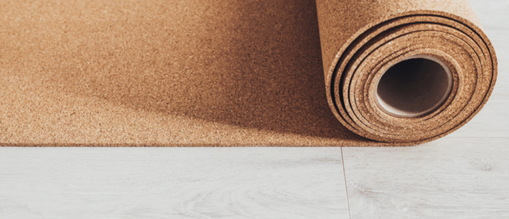 Cork underlayment for hardwood and LVP flooring