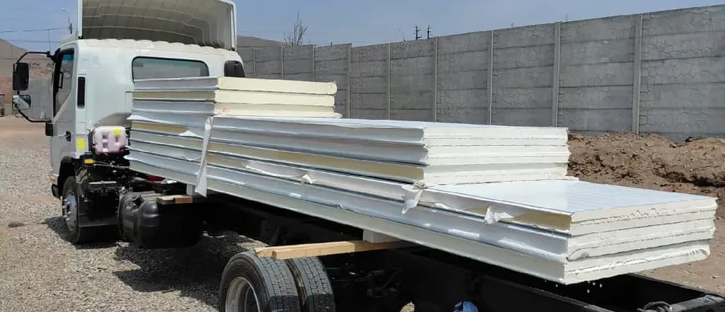 a truck with a flatbed trailer with a flat bed