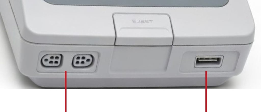 Conector para controles e Porta de expansão