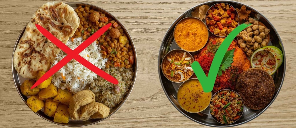 Plate with healthy fats and protein to reverse fatty liver.