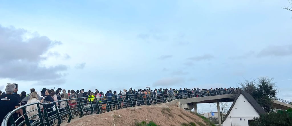 Jóvenes caminando para ayudar a los afectados por la dana en Valencia